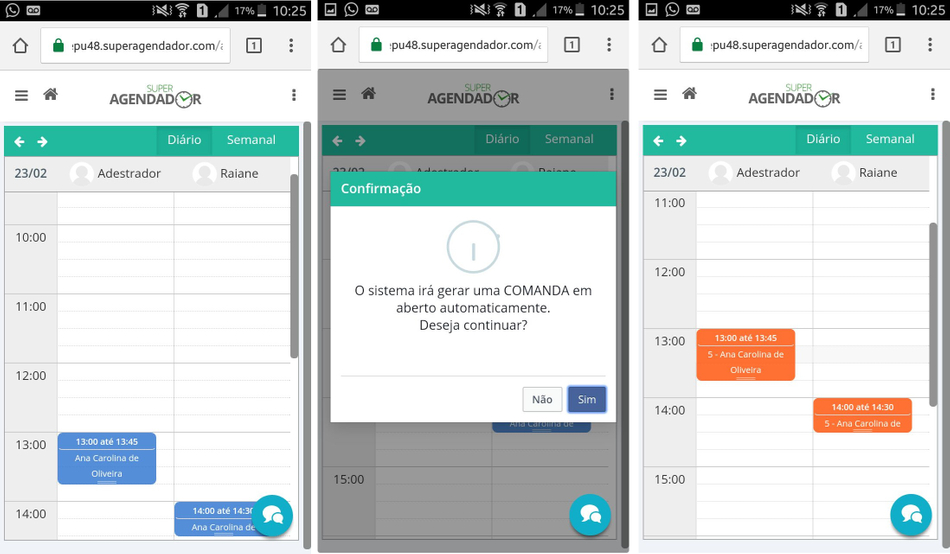 Novidade: Alteração de vários agendamentos