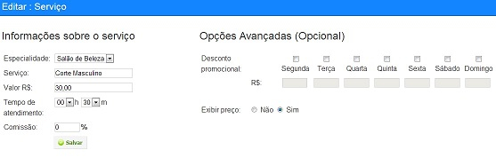 Descontos em horários sugeridos