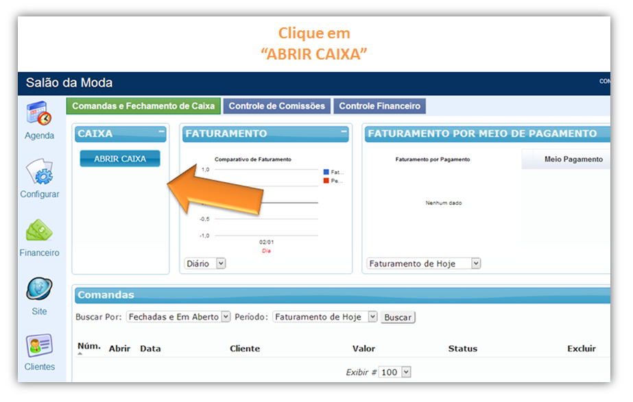 Sistema para controle de caixa