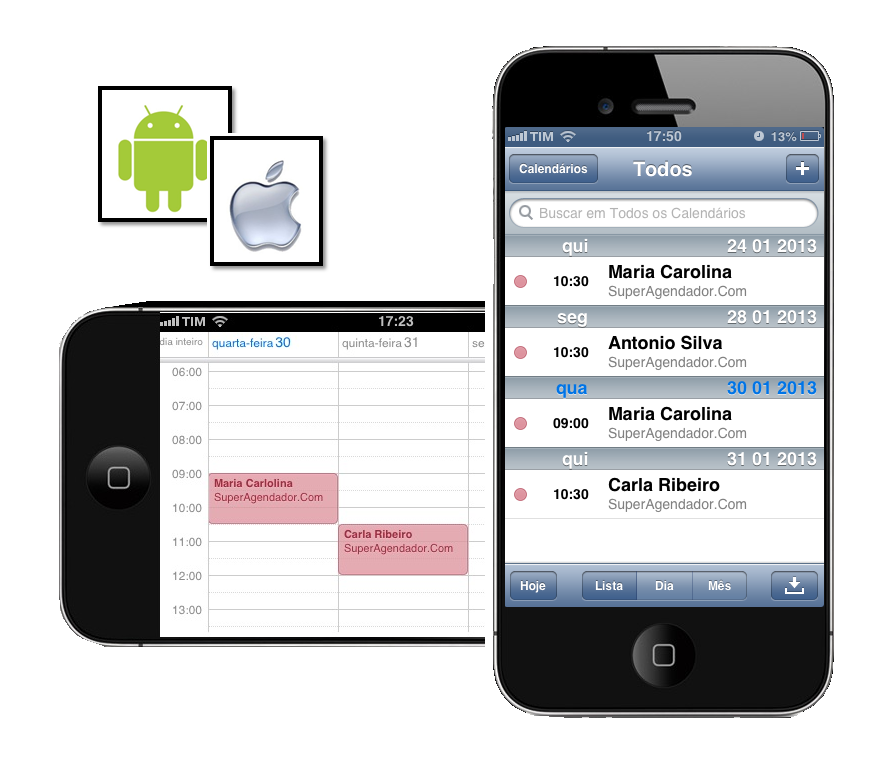 Sincronizando agenda online
